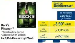 METRO Beck's Pilsener Angebot