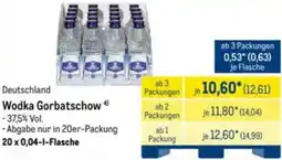 METRO Wodka Gorbatschow Angebot