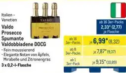 METRO Valdo Prosecco Spumante Valdobbiadene DOCG Angebot