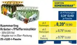 METRO Kuemmerling Kräuter-/Pfefferminzlikör Angebot