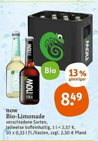 tegut Now Bio-limonade Angebot