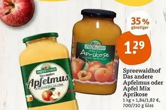 tegut Spreewaldhof Das Andere Apfelmus Oder Apfel Mix Aprikose Angebot