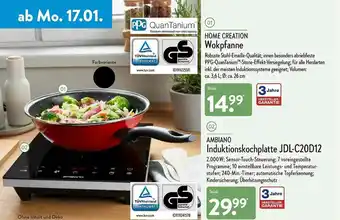 Aldi Nord Home Creation Wokpfanne Oder Ambiano Induktionskochplatte Jdl-c20d12 Angebot