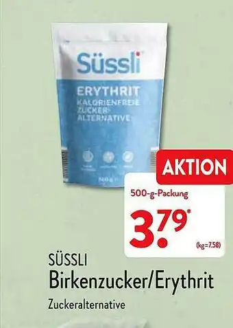 Aldi Nord Süssli Birkenzucker Oder Erythrit Angebot