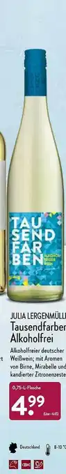 Aldi Nord Julia Lergenmüller Tausendfarben Alkoholfrei Angebot