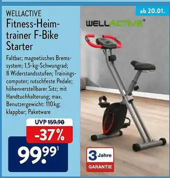 Aldi Nord Wellactive Fitness-heimtrainer F-bike Starter Angebot