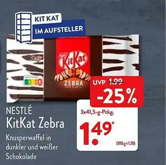 Aldi Nord Nestlé Kitkat Zebra Angebot