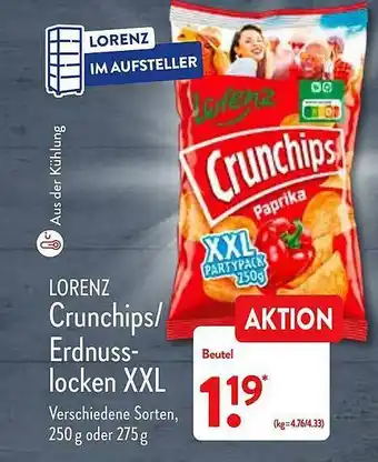 Aldi Nord Lorenz Crunchips Oder Erdnusslocken XXL Angebot