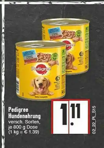 E-Center Pedigree Hundenahrung Angebot