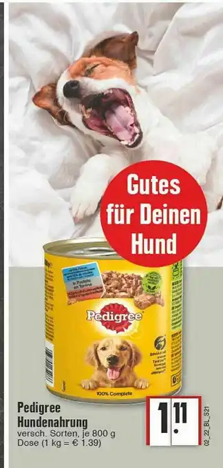 Edeka Pedigree Hundenahrung Angebot