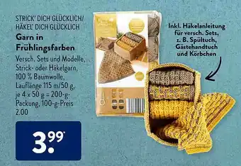 Aldi Süd Strick'dich Glücklich Oder Häkel'dich Glücklich Garn In Frühlingsfarben Angebot