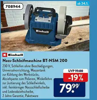 Aldi Süd Einhell Nass-schleifmaschine Bt-nsm 200 Angebot