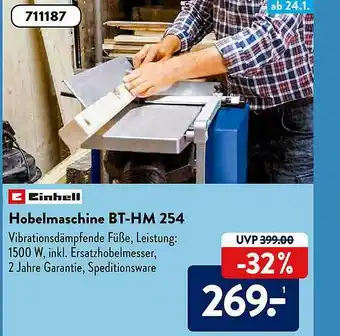 Aldi Süd Einhell Hobelmaschine Bt-hm 254 Angebot