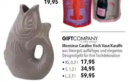 CITTI Markt GIFTCOMPANY Monsieur Carafon Fisch Vase/Karaffe Angebot