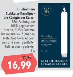 CITTI Markt Liljeholmens Stabkerze Kanalljus- die Königin der Kerzen Angebot
