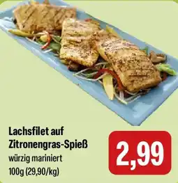 Feneberg Lachsfilet auf Zitronengras-Spieß Angebot