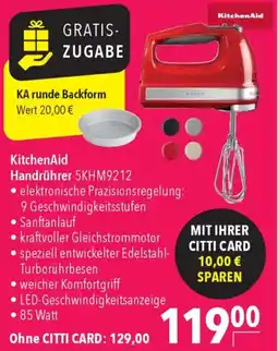CITTI Markt KitchenAid Handrührer 5KHM9212 Angebot