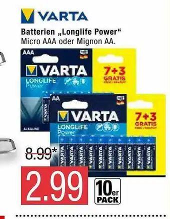 Marktkauf Varta Batterien „longlife Power“ Angebot