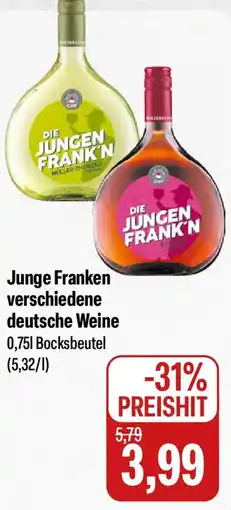 Feneberg Junge Franken verschiedene deutsche Weine Angebot