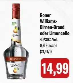 Feneberg Roner Williams- Birnen-Brand oder Limoncello Angebot