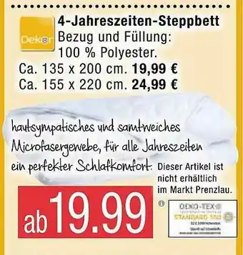 Marktkauf Dekor 4-jahreszeiten-steppbett Angebot