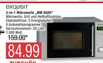 Marktkauf Exquisit 3in1 Mikrowelle „mw 8020“ Angebot