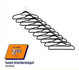 Action Samt-Kleiderbügel Angebot
