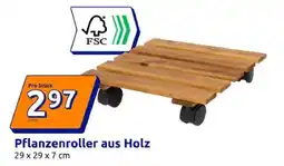 Action Pflanzenroller aus Holz 29 x 29 x 7 cm Angebot