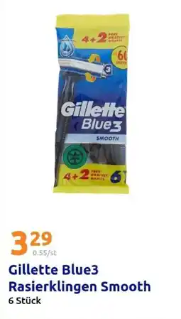 Action Gillette Blue3 Rasierklingen Smooth Angebot