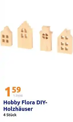 Action Hobby Flora DIY- Holzhäuser 4 Stück Angebot