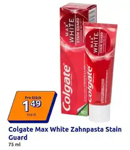 Action Colgate Max White Zahnpasta Stain Guard Angebot