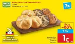 Netto Marken-Discount BACK STUBE Kaiser-, Mohn- oder Sesambrötchen Angebot