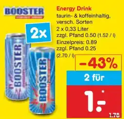 Netto Marken-Discount BOOSTER Energy Drink Angebot