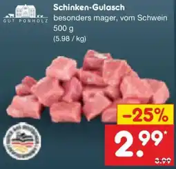Netto Marken-Discount GUT PONHOLZ Schinken-Gulasch Angebot