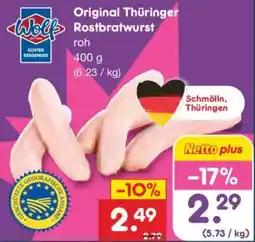 Netto Marken-Discount Wolf Original Thüringer Wolf Rostbratwurst Angebot