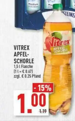 Marktkauf Vitrex Apfelschorle Angebot