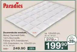 Möbel Inhofer Paradies daunendecke medium Angebot