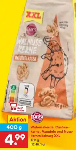 Netto Marken-Discount CLARKYS Walnusskerne, Cashewkerne, Mandeln und Nusskernmischung XXL Angebot