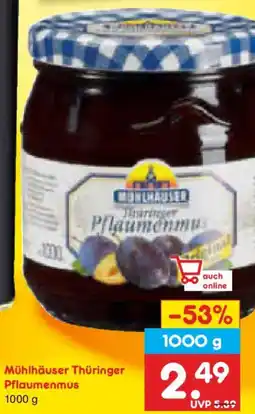 Netto Marken-Discount Mühlhäuser Thüringer Pflaumenmus Angebot