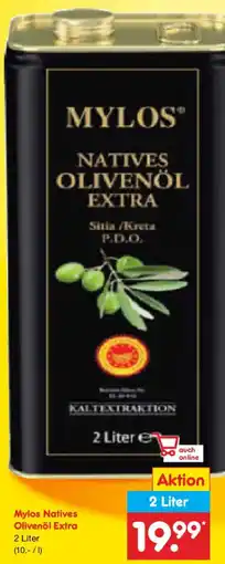 Netto Marken-Discount Mylos Natives Olivenöl Extra Angebot