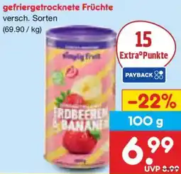 Netto Marken-Discount gefriergetrocknete Früchte Angebot
