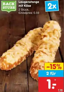 Netto Marken-Discount BACK STUBE Laugenstange mit Käse Angebot