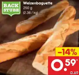 Netto Marken-Discount BACK STUBE Weizenbaguette Angebot
