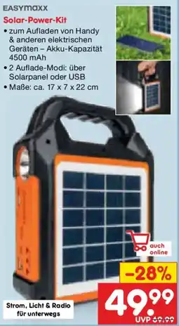 Netto Marken-Discount EASYMAXX Solar-Power-Kit Angebot