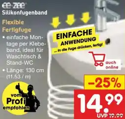 Netto Marken-Discount Silikonfugenband Flexible Fertigfuge Angebot