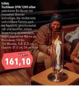 CITTI Markt höfats Tischfeuer SPIN 1200 silber Angebot