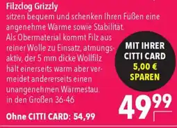 CITTI Markt HAFLINGER Filzclog Grizzly Angebot