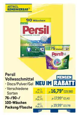 METRO Persil Vollwaschmittel Angebot