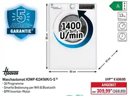 METRO HOOVER Waschautomat H3WP 4134TAM/1-S Angebot