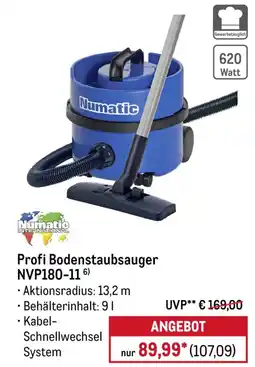 METRO Numatic Profi Bodenstaubsauger NVP180-11 Angebot